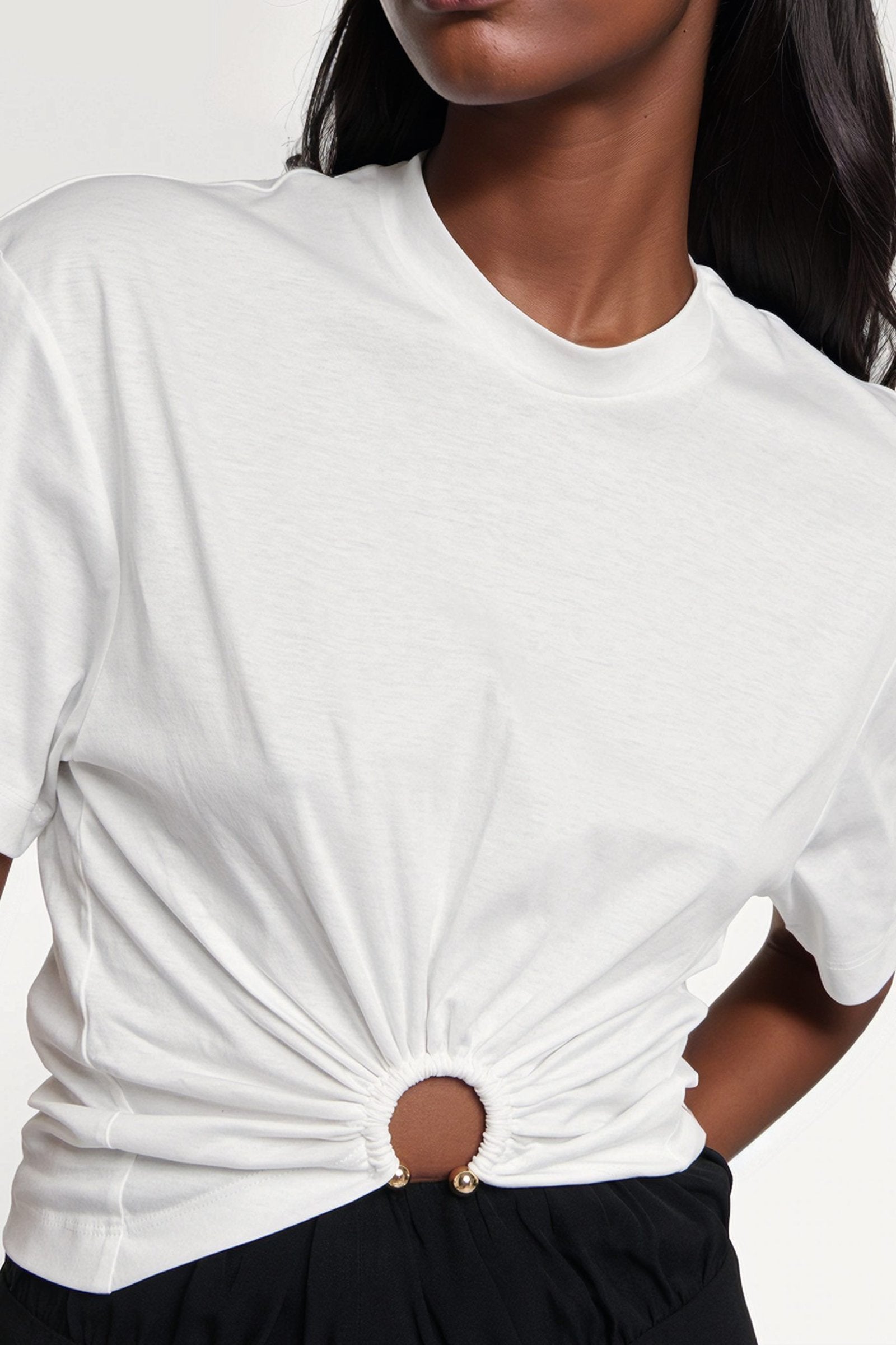 Embellished Crop Top T-Shirt - FELIPE ALBERNAZ