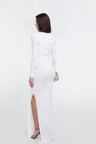 High-quality white jersey dress designed in Madrid.