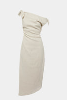 Summer-ready ankle-length dress made from 100% linen, perfect for beach days and special events.