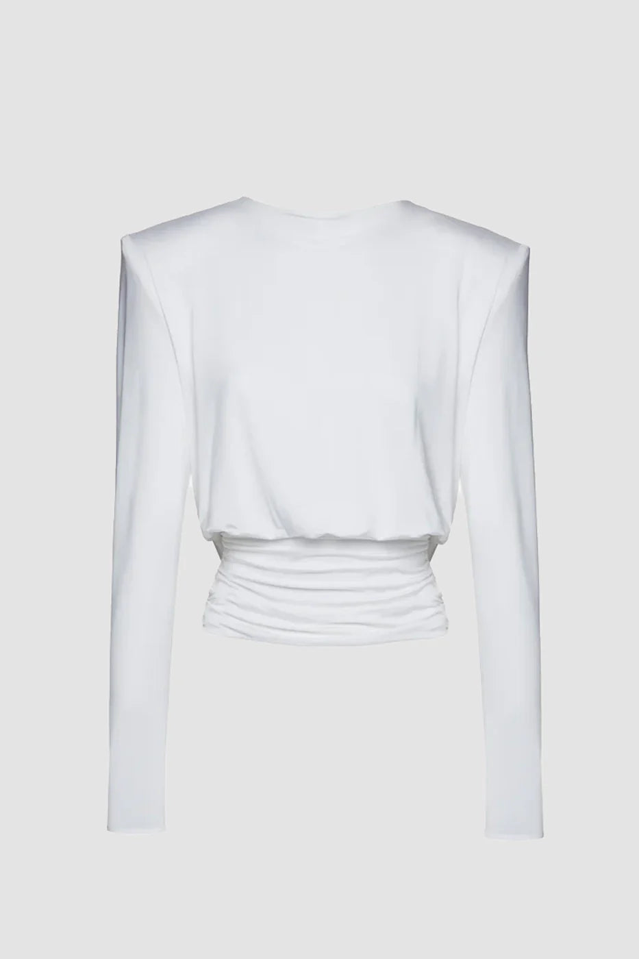 "Elegant draped neckline top perfect for special occasions"