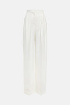 Sophisticated white wide leg pants with tailored fit.