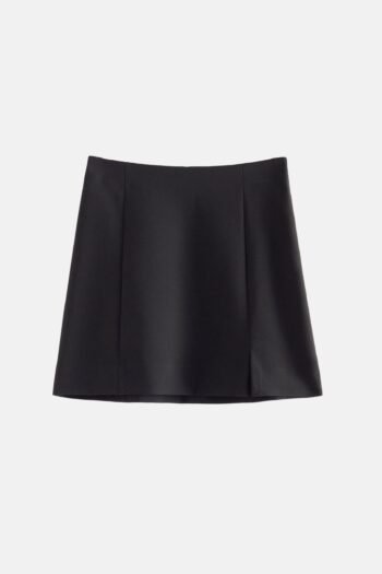 A-line mini black skirt