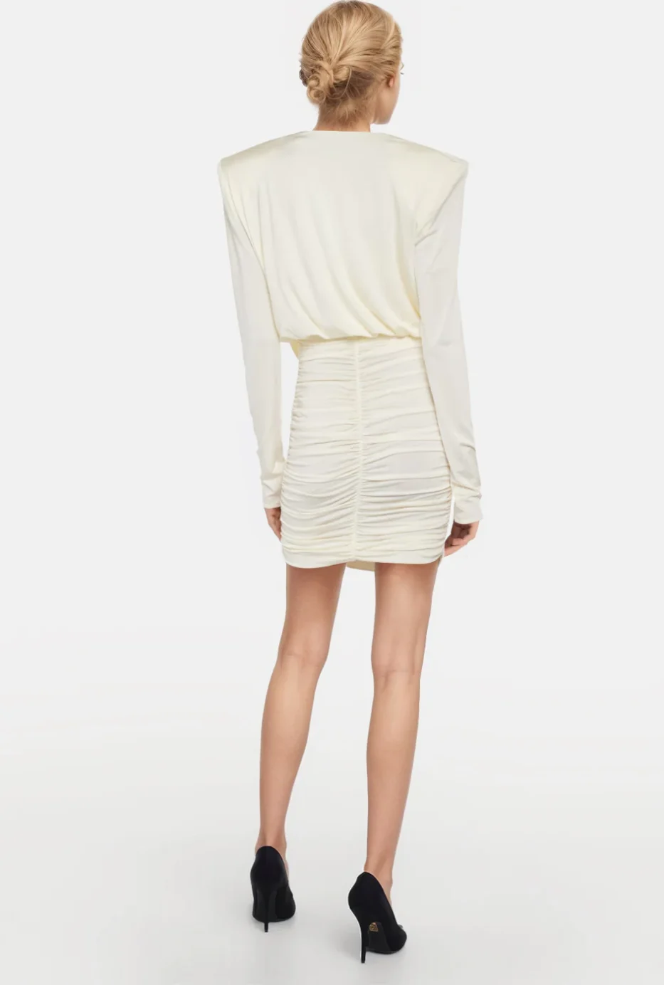 Joice draped jersey minidress