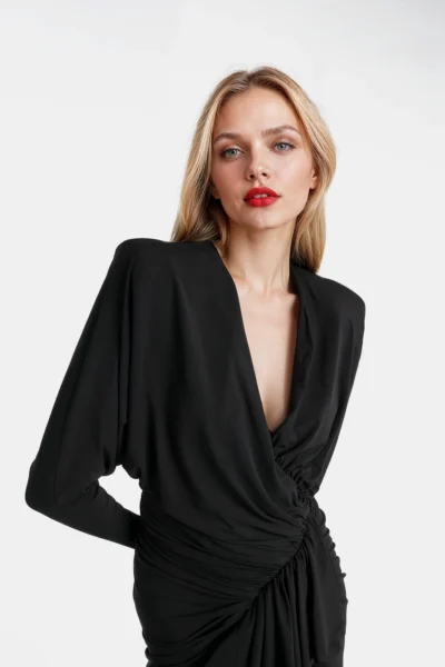 lucy-black-draped-dress