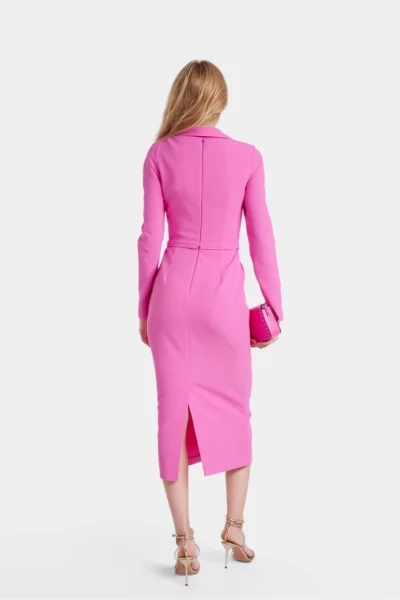 Daisy Pink Midi Dress - Front View