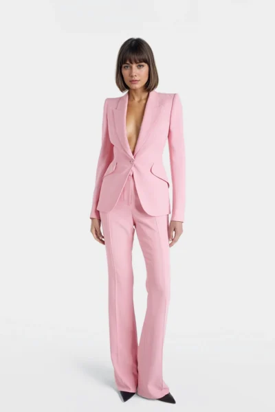 Julie Single-breasted crpe blazer